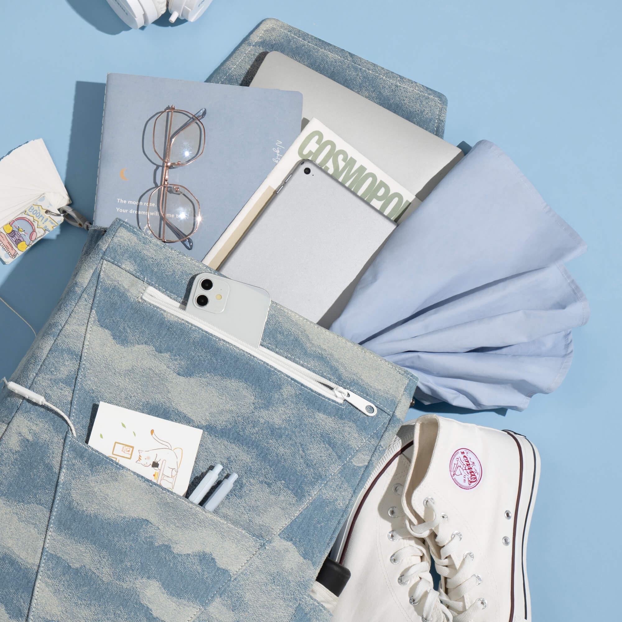 Young Backpack | Denim Jacquard | 13L - Image 8
