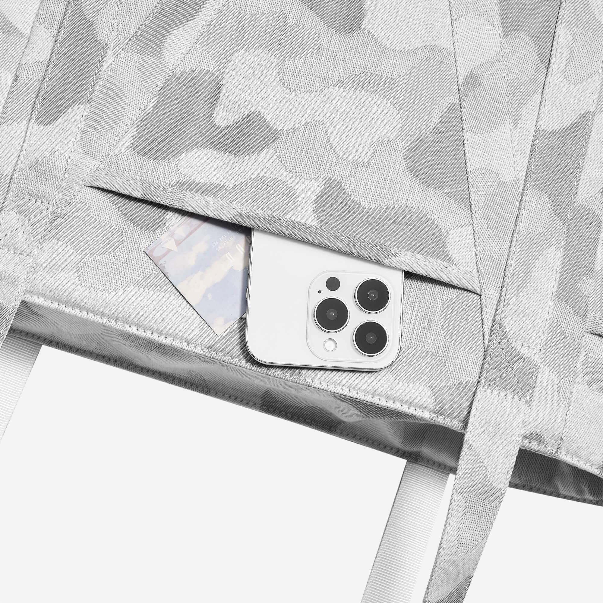 Young Tour Tote | Camouflage Denim Gray - Image 6